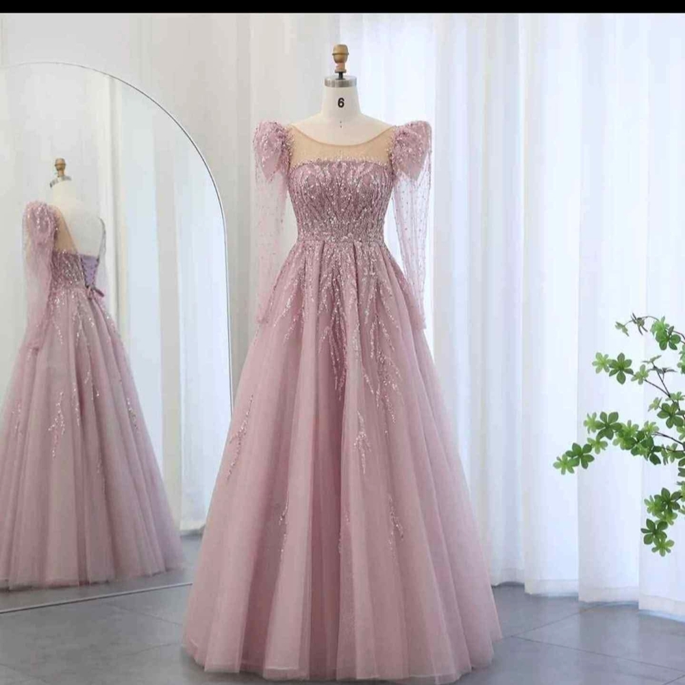 Elegant Pink Evening Gown